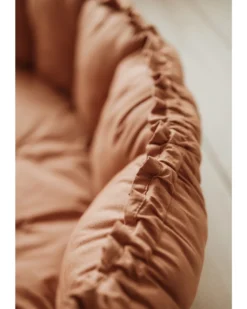 Sacco Portagiochi Bloom - Tappeto Gioco Imbottito e Baby Nest 2 in 1 in 100% Cotone Bio - Tawny Brown