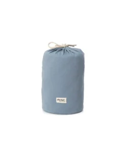 Sacco Portagiochi e Tappeto Gioco Imbottito 2 in 1 Original Cotone Biologico - Blu Papavero