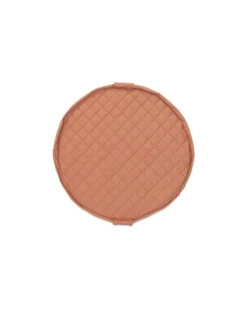 Sacco Portagiochi e Tappeto Gioco Imbottito 2 in 1 Soft Cotone Biologico - Marrone Aranciato