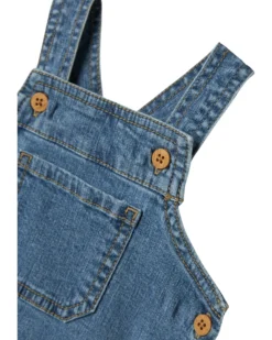 Salopette in Jeans - Dark Blue Denim - con Tasca Frontale - Cotone