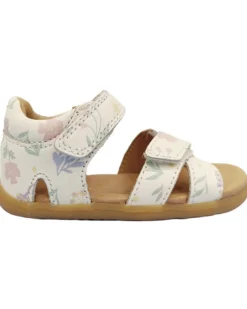 Sandali Step Up Flora - White Floral - Pelle Premium - Primi Passi