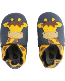 Scarpina Soft Sole, Navy con Giraffa - La cosa migliore dopo i piedi scalzi!