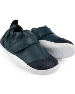 Scarpina Xplorer Go - Navy - Barefoot - in Pelle con Suola Flessibile