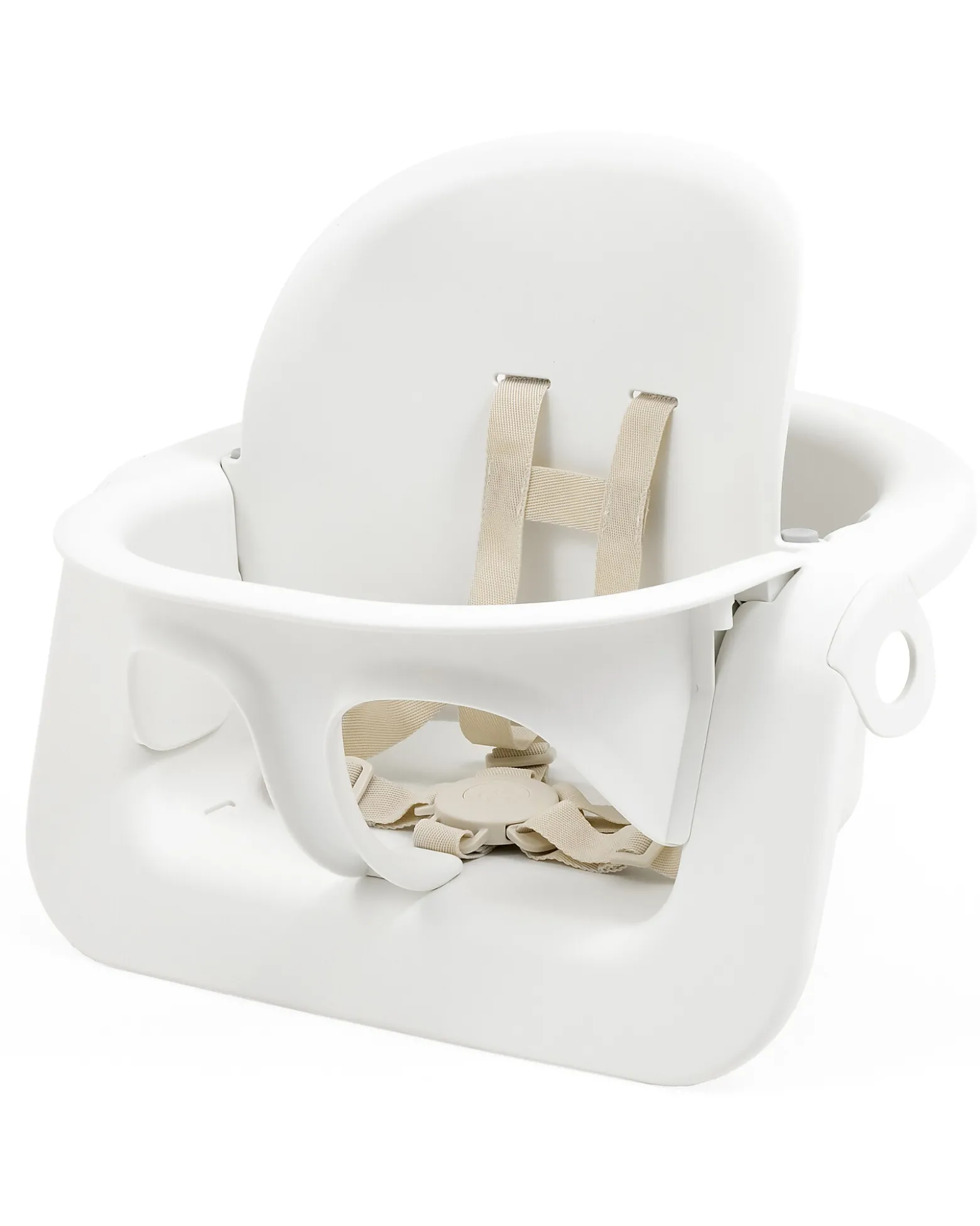 Sedia Evolutiva Steps con Baby Set Vassoio e Imbracatura - Bianco e Naturale - Dai 6 Mesi