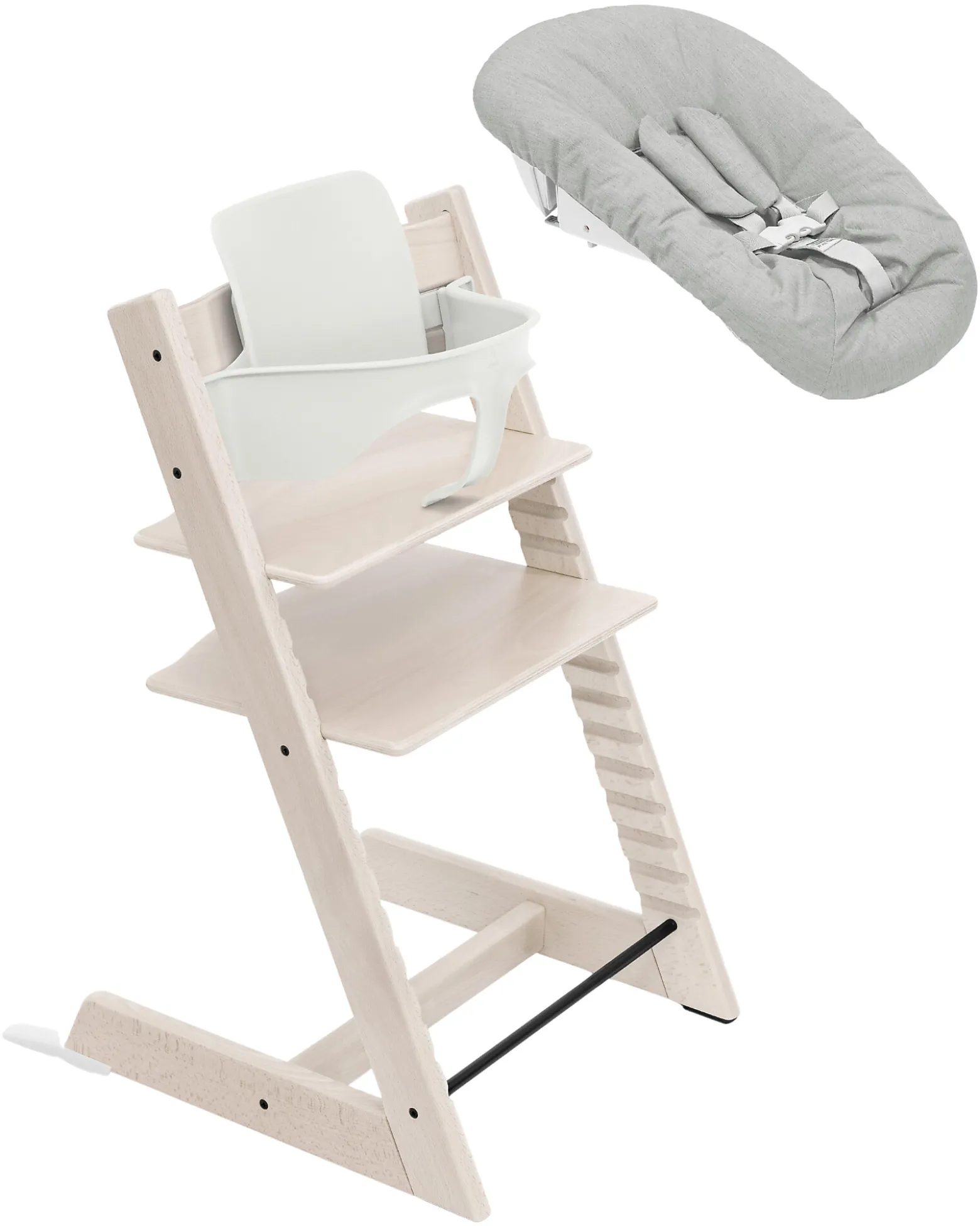 Sedia Evolutiva Tripp Trapp Bianca in Faggio + Baby Set + Newborn Set
