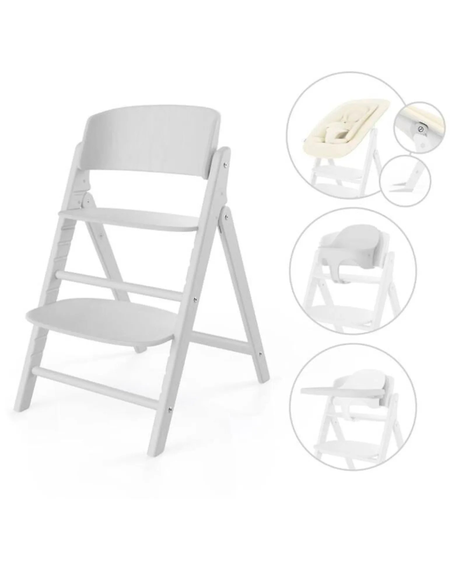 Seggiolone Click&Fold - All White - 4in1
