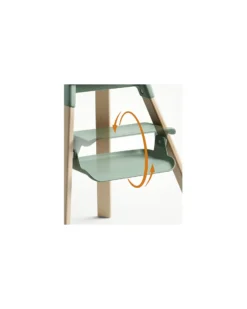 Seggiolone Clikk - Clover Green - da 6 Mesi a 3 Anni - Legno Massiccio