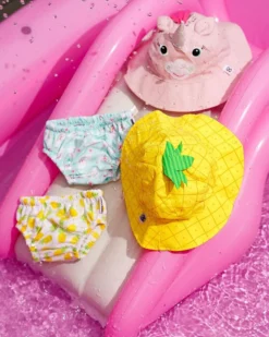 Set Baby Costumino Contenitivo + Cappellino - Ananas - UPF 50+
