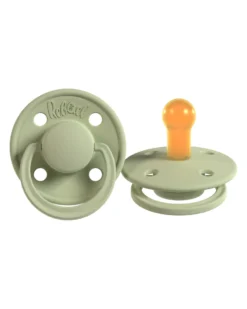 Set 2 Ciucci - Tettarella Ciliegia - in Gomma Naturale - Verde Chiaro e Mandorla - Ftto in Danimarca - Senza PBA, PVC e Flatati