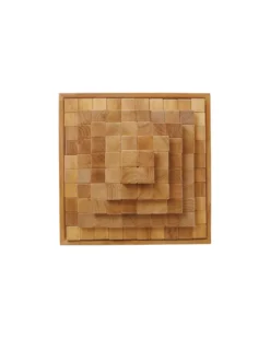 Set Costruzioni in Legno Piramide - Large - Naturale - 100 Pezzi