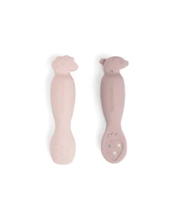 Set 2 Cucchiai da Apprendimento in Silicone - Tiny Farm - Cipria