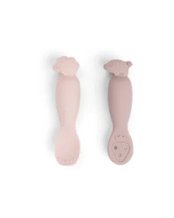 Set 2 Cucchiai da Apprendimento in Silicone - Tiny Farm - Cipria