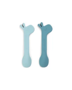 Set 2 Cucchiai in Silicone per Bambini - Lalee - Blu