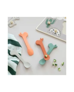 Set 2 Cucchiai in Silicone per Bambini - Lalee - Verde