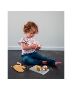 Set Cupcake in Legno - Colori ad Acqua Atossici - 18+ m