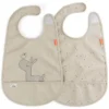 Set da Due Bavaglini Impermeabili con Tasca Deer Friends - Lalee - Sabbia - certificato Oeko-Tex