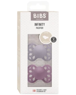 Set di 2 Ciucci Infinity - Tettarella Anatomica in Silicone - Fossil Grey/Mauve - Senza PBA e PVC!
