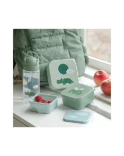 Set di 3 Contenitori Merenda - Happy Clouds - Verde