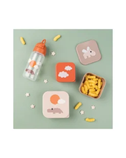 Set di 3 Contenitori Merenda - Happy Clouds - Cipria