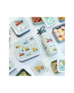 Set di Contenitori Porta Pranzo e Porta Merenda - Veicoli
