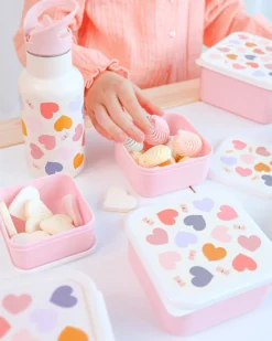 Set di Contenitori Porta Pranzo e Porta Merenda - Cuori