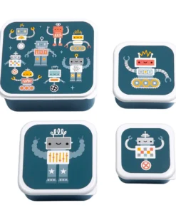 Set di Contenitori Porta Pranzo e Porta Merenda - Robot