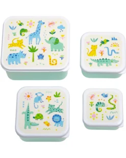 Set di Contenitori Porta Pranzo e Porta Merenda - Giungla