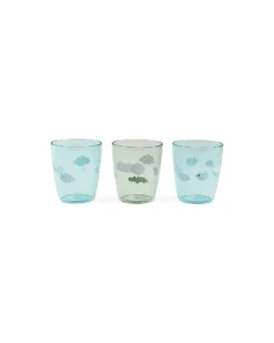Set di 3 Mini Bicchieri Yummy - Happy Clouds - Verde