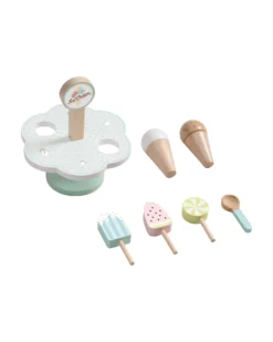 Set Gelato in Legno - 9 Pezzi - 15 x 15 x 16,4 cm - 3+ Anni