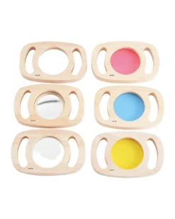 Set 6 Giochi Sensoriali in Legno di Gomma FSC - Easy Hold - 12m+