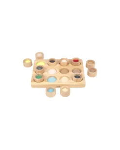 Set Gioco Sensoriale e di Abbinamento - Touch & Match Board - 12 Pedine - da 3 Anni