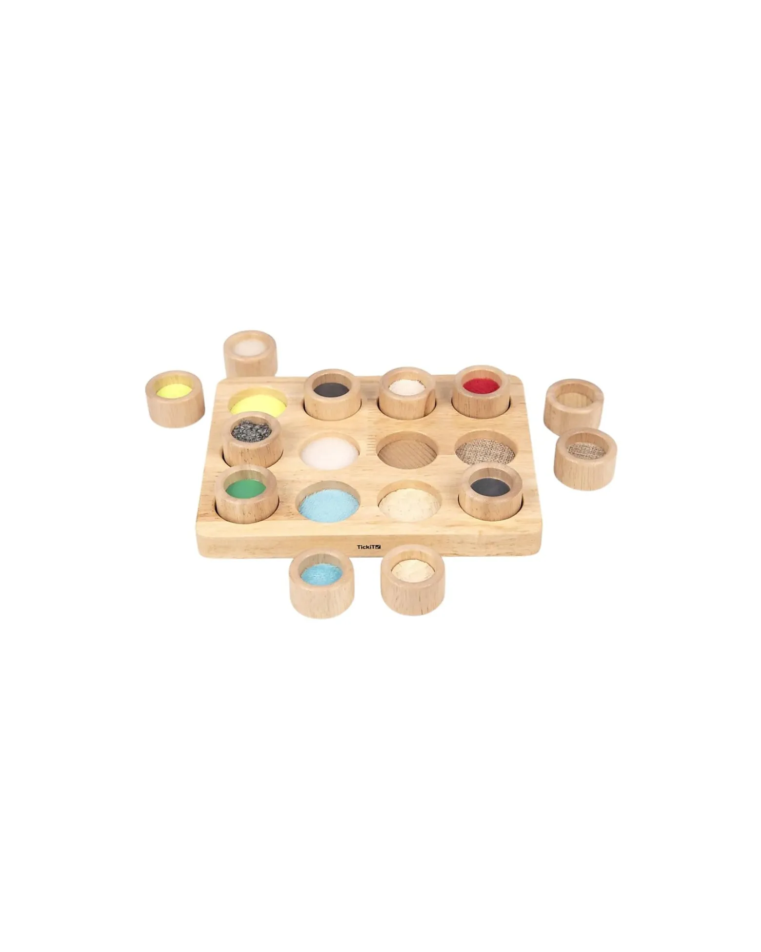 Set Gioco Sensoriale e di Abbinamento - Touch & Match Board - 12 Pedine - da 3 Anni