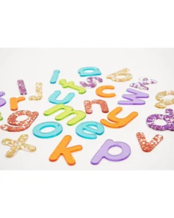 Set 26 Lettere Glitterate per Lavagna Luminosa - Divertimento e Conoscenza Sensoriale