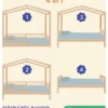 Set 4: Letto Montessori Evolutivo Evi 200x90cm + Letto/Cassetto + Materasso 14 cm Antiacaro per Letto + Materasso 11 cm Aloe Vera per Cassetto