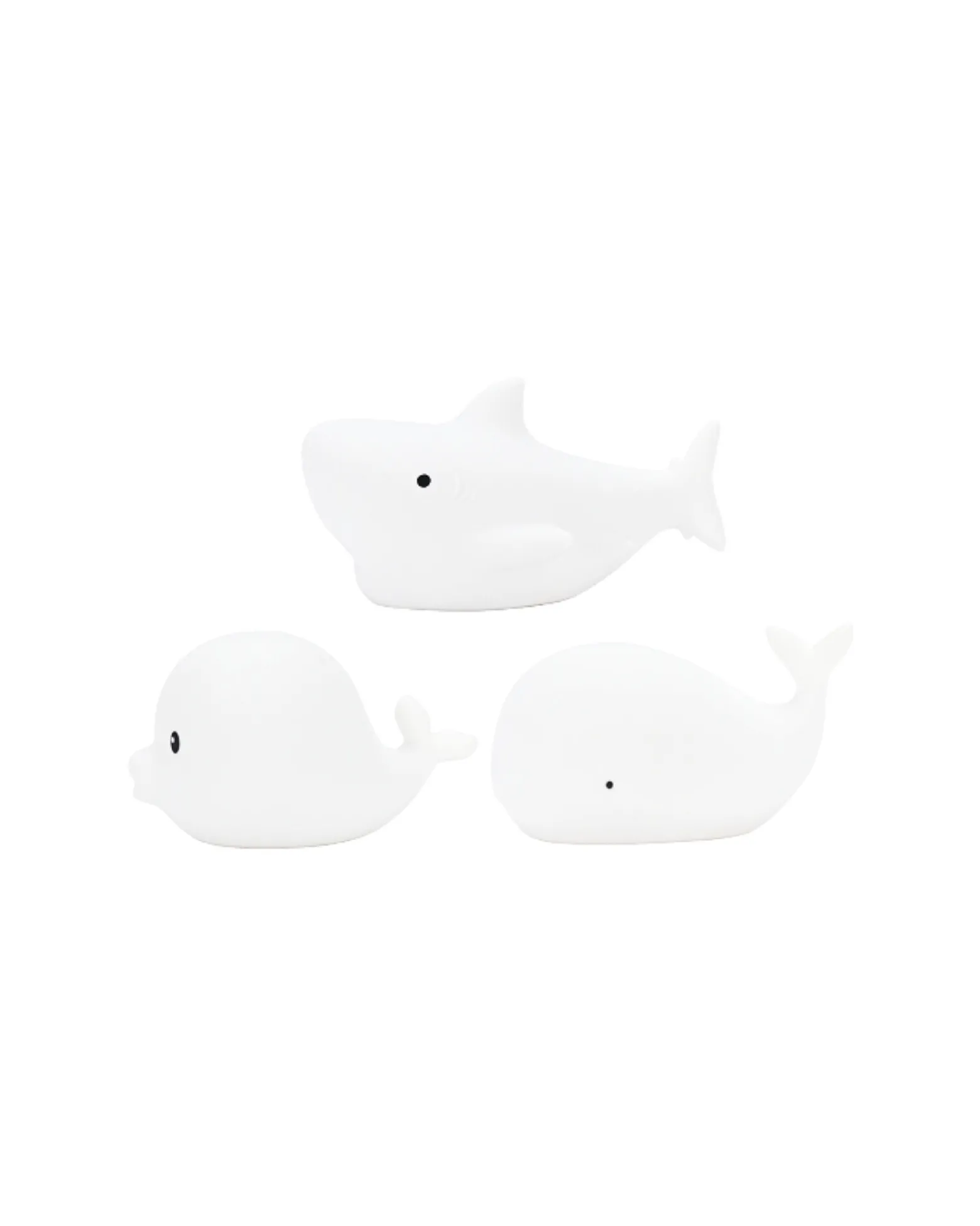Set 3 Mini Luci Waterproof - Gioco da Bagno Luminoso - Squalo Delfino e Balena