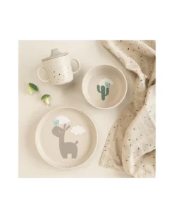 Set Pappa Foodie - Piatto Ciotola e Tazza - Lalee - Sabbia - 100% PP Alimentare