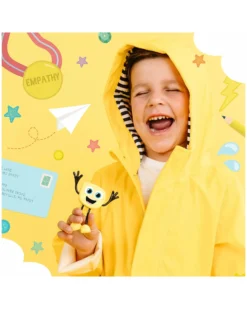 Set Personaggio Alex - con 2 Cubi Inclusi - Giallo - Adatto da 3 anni - 100% Plastica Riciclata
