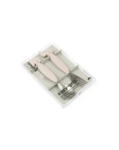 Set 2 Posate Anti-Scivolo - Forchetta e Cucchiaio - Sand - Silicone Alimentare e Acciaio inossidabile