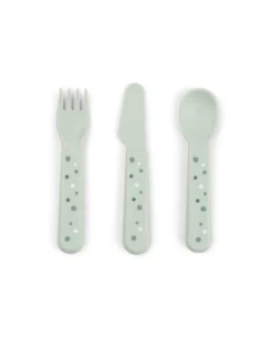 Set Posate Foodie - Happy Dots Verde - 100% PP Alimentare