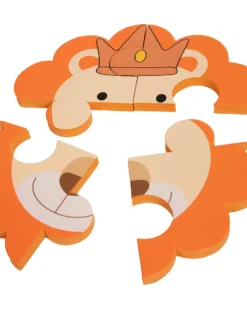 Set 3 Puzzle Adesivi Animali - Panda Elefante Leone - 3+ Anni