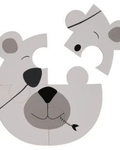 Set 3 Puzzle Adesivi Animali - Scimmia Orso Koala - 3+ Anni