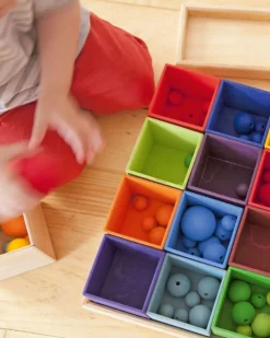 Set 12 Scatoline Montessoriane - Arcobaleno - Legno