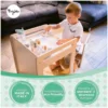 Set Tavolo+Sedia Montessori Evolutivi - Natural - Legno di Betulla - Cresce Con Il Tuo Bambino
