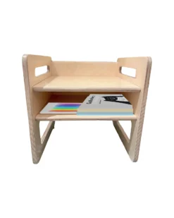 Set Tavolo+Sedia Montessori Evolutivi - Natural - Legno di Betulla - Cresce Con Il Tuo Bambino