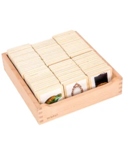 Set Tessere in Legno di Pioppo FSC - 90 Pezzi - con Scatola - 6 x 6 cm - +3 Anni