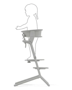 Set Torre di Apprendimento per Sedia Evolutiva LEMO - Suede Grey - Include Tappetini Antiscivolo