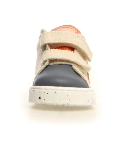 Sneakers Salazar - Canvas - Delavè/Celeste/Milk - Dettaglio in Pelle