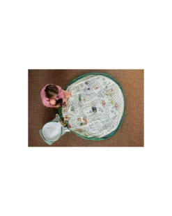 Tappeto Gioco + Cesta Porta Giochi 2-in-1 - Strada - 3+ anni