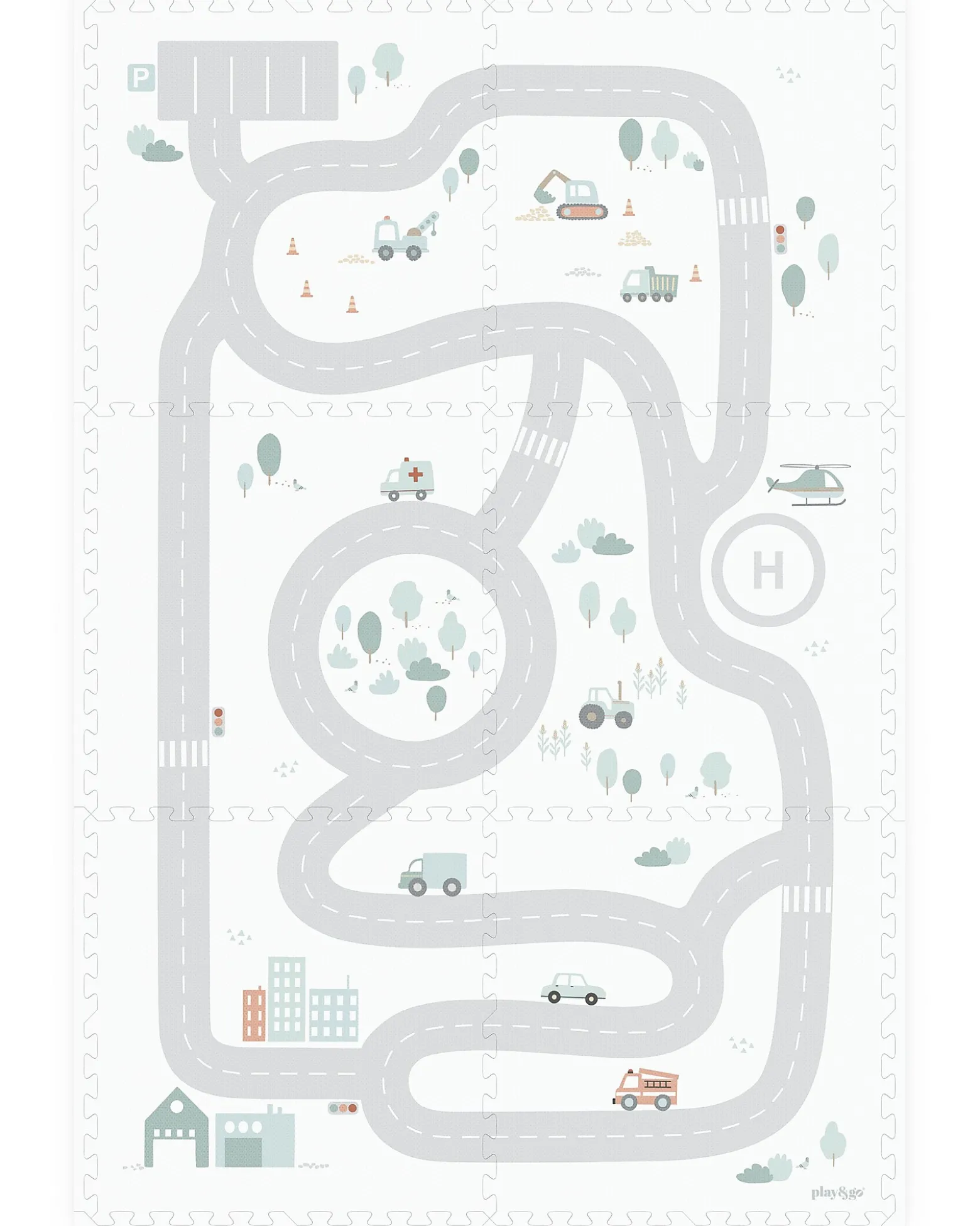 Tappeto Puzzle - Road - 120x180 cm - 100% EVA Foam