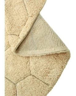 Tappeto Tondo - Honeycomb - Avorio/Oro - Cotone - Collezione Planet Bee - Diametro 140 cm